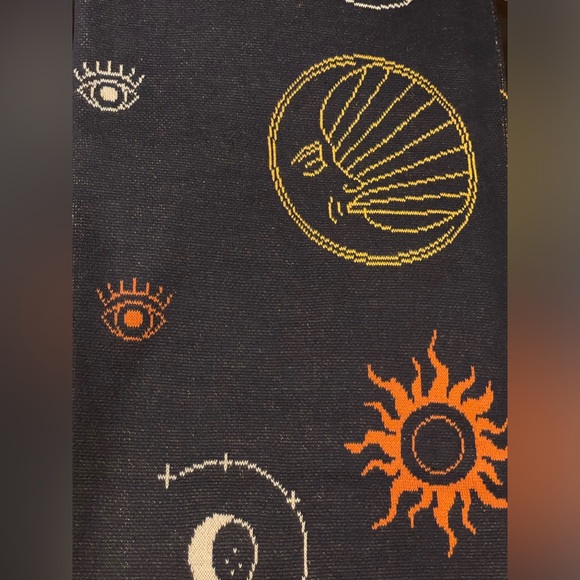 MOONLIGHT MANOR NWT Oversized Decorative Halloween Celestial Throw 🌞🧿🌙 - Picture 8 of 11